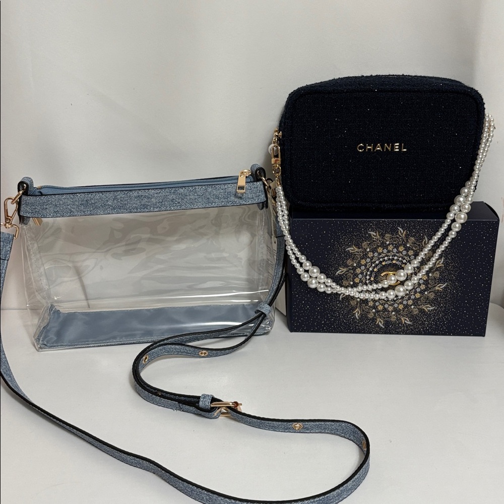 NIB Tweed Chanel Makeup pouch